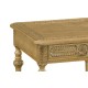 Chip Carved Natural Oak Square Side Table
