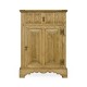 Linenfold Natural Oak Bedside Cabinet