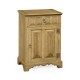Linenfold Natural Oak Bedside Cabinet
