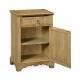 Linenfold Natural Oak Bedside Cabinet