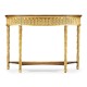 Small Gilded Console with Shelf