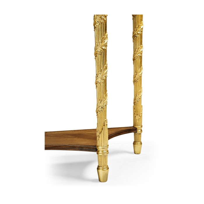 Small Gilded Console with Shelf