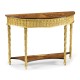 Small Gilded Console with Shelf