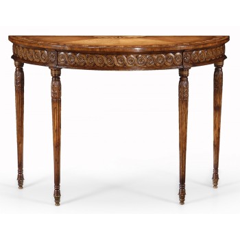 Walnut & Satinwood Console
