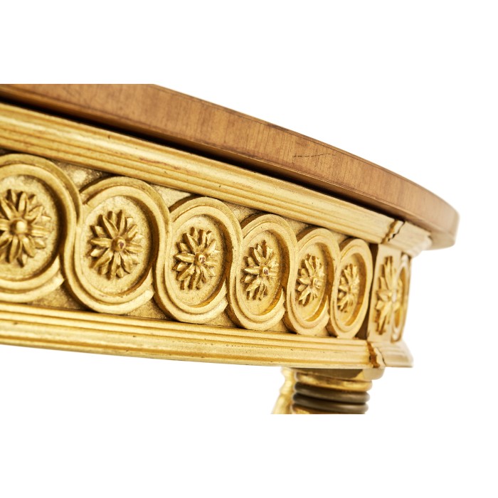 Gilded Demilune Console