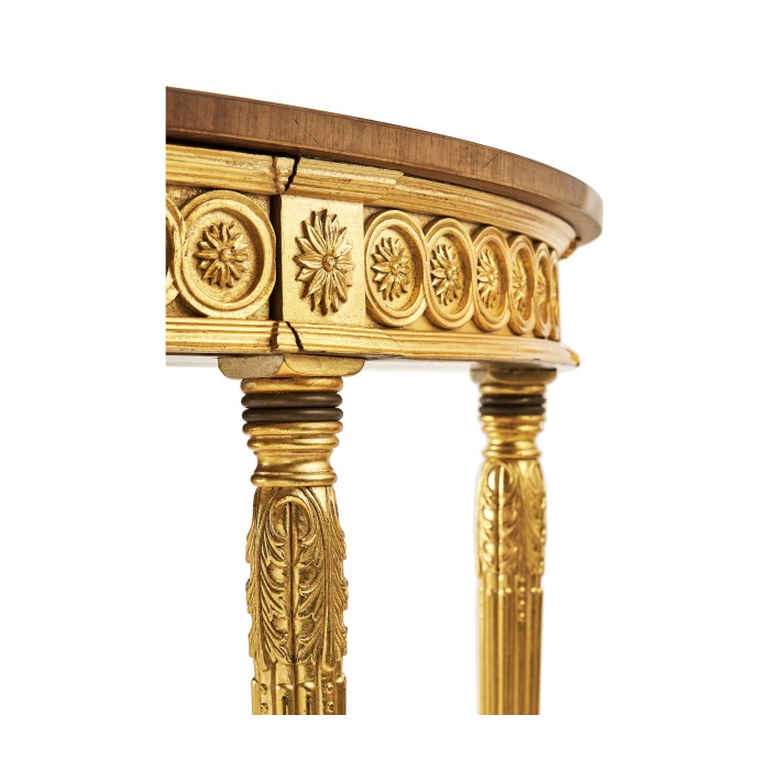 Gilded Demilune Console