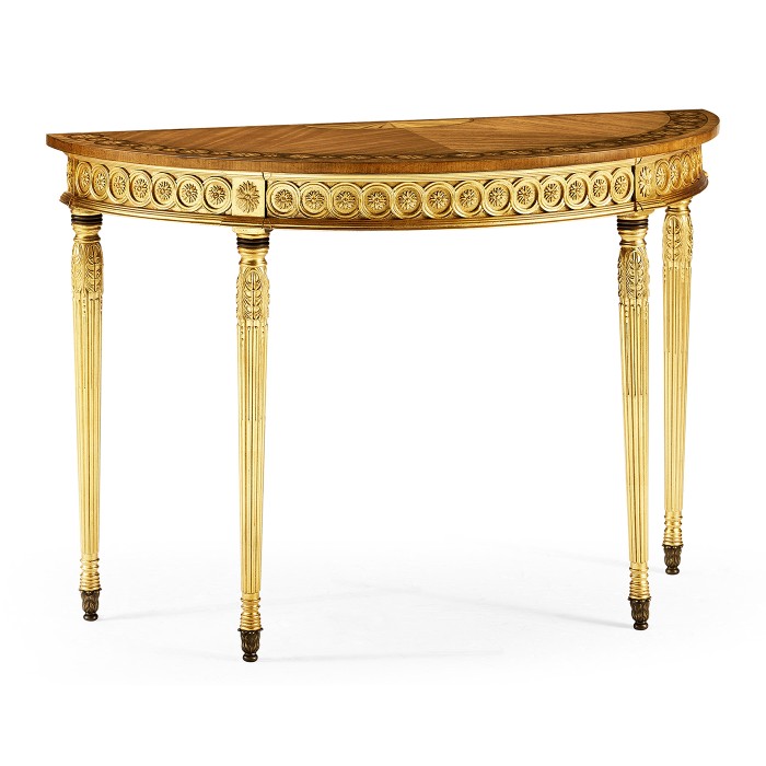Gilded Demilune Console