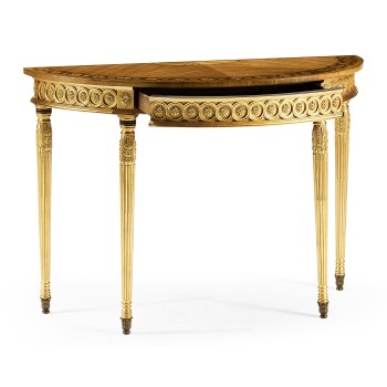 Gilded Demilune Console