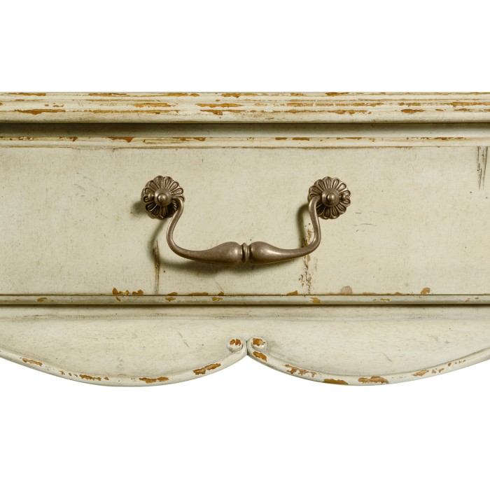 Grey rub-through square side table