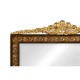 Louis XVI Style inlaid & gilded rectangular mirror