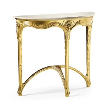 Art Nouveau gilded console
