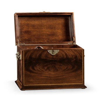 Tall Square Crotch Mahogany Jewellery Box