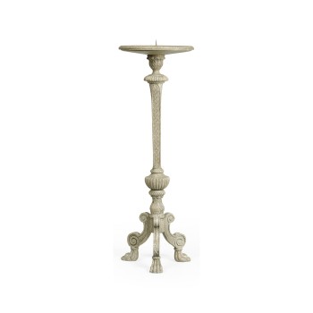 Baroque Style Grey Oak Candlestand