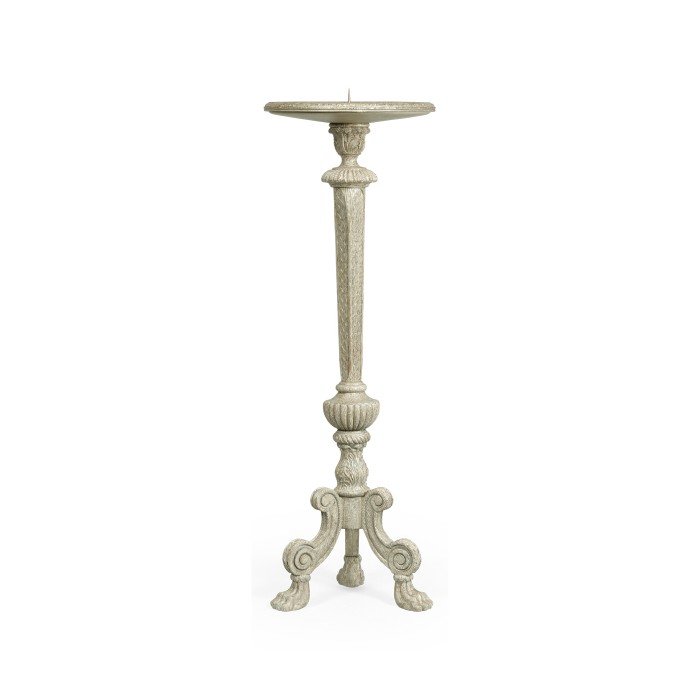 Baroque Style Grey Oak Candlestand