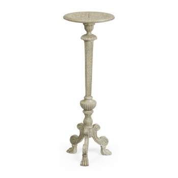 Baroque Style Grey Oak Candlestand