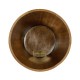 Round Tapering Dark Walnut Peat Bucket Style Waste Basket