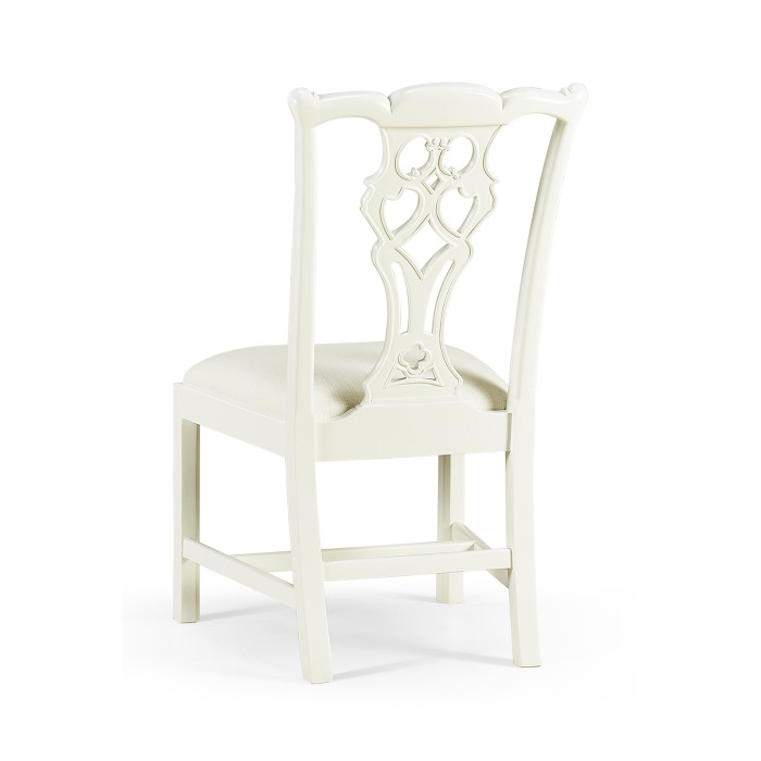 Spark Chippendale White Side Chair