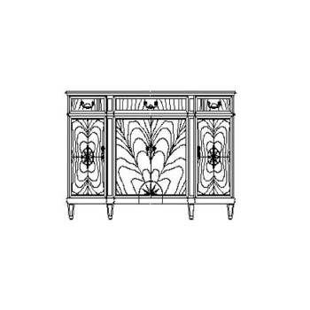 Crotch Walnut Cabinet