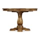 Distressed Crotch Walnut Pedestal Table 48