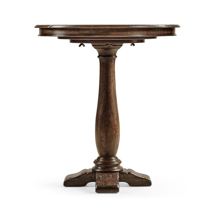 Round Dark Oak Bar Table 36