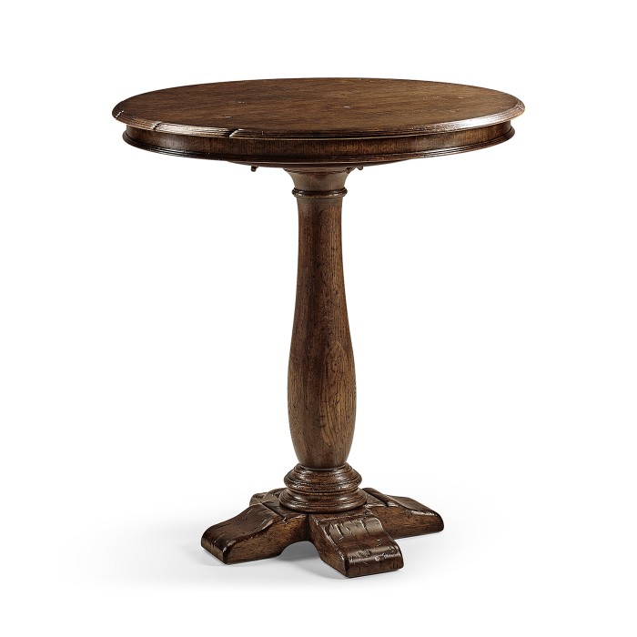 Round Dark Oak Bar Table 36