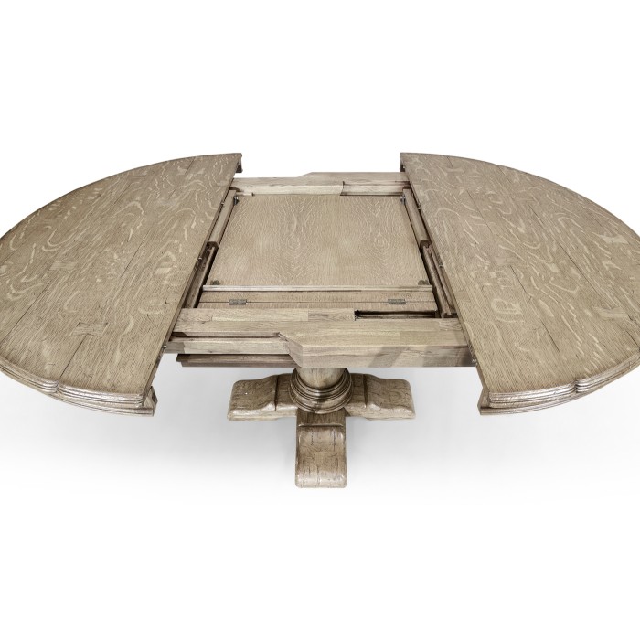 Extending Grey Oak Country Table 48