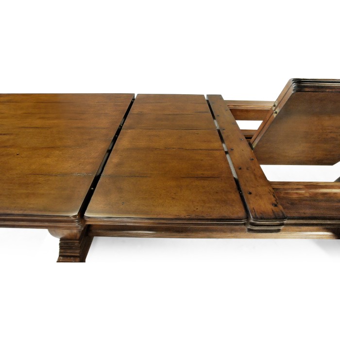 Figured Walnut Large Extending Refectory Table 91
