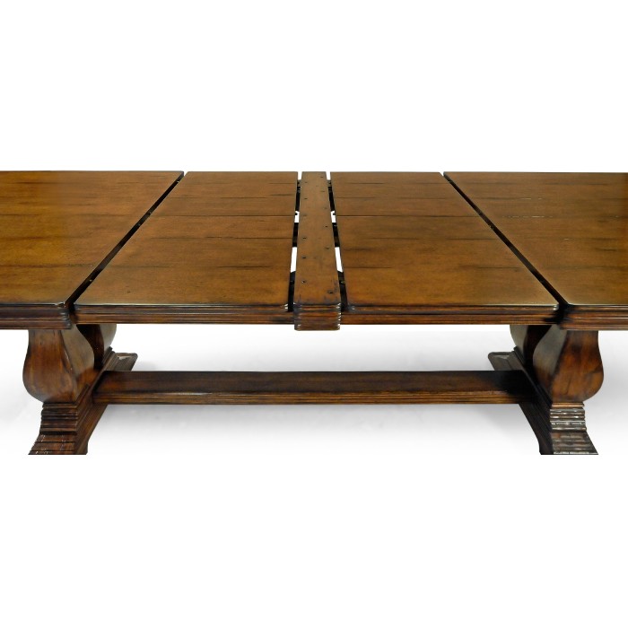 Figured Walnut Large Extending Refectory Table 91