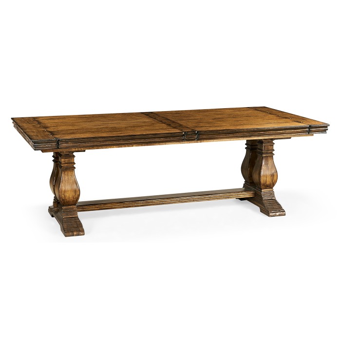 Figured Walnut Large Extending Refectory Table 91