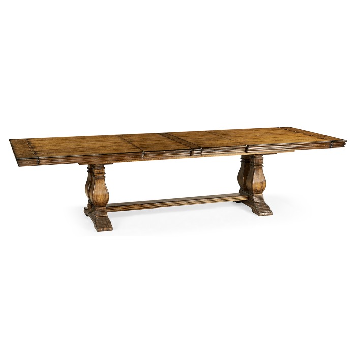 Figured Walnut Large Extending Refectory Table 91