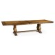 Figured Walnut Large Extending Refectory Table 91