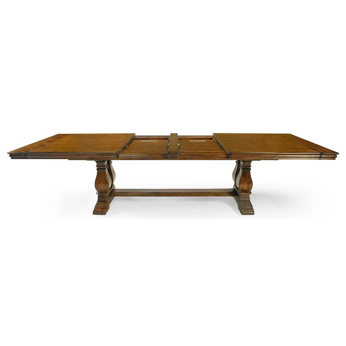 Figured Walnut Large Extending Refectory Table 91