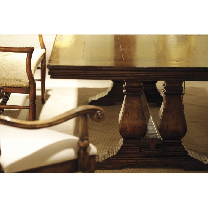 Figured Walnut Large Extending Refectory Table 91