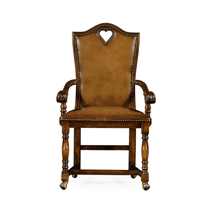 High Back Playing Card "Heart" Arm Chair