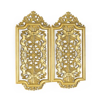 Pair gilded Renaissance style panels (Short)