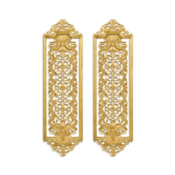 Pair gilded renaissance style panels (Tall)