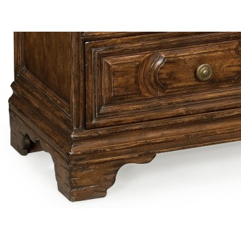 Tudor style walnut chest of three drawers