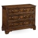 Tudor style walnut chest of three drawers