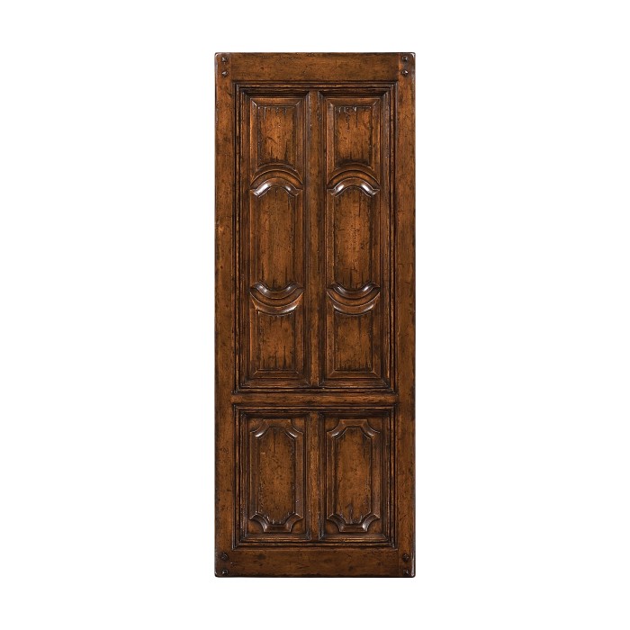 A pair of walnut wall hangings