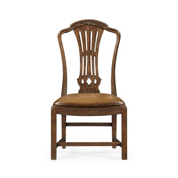 Mahogany Pierced Splat Back Side Chair
