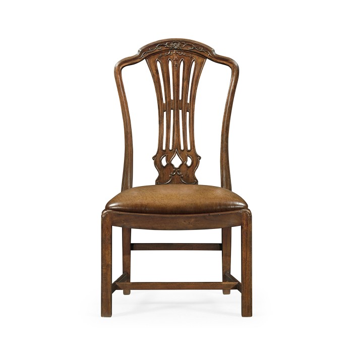 Mahogany Pierced Splat Back Side Chair