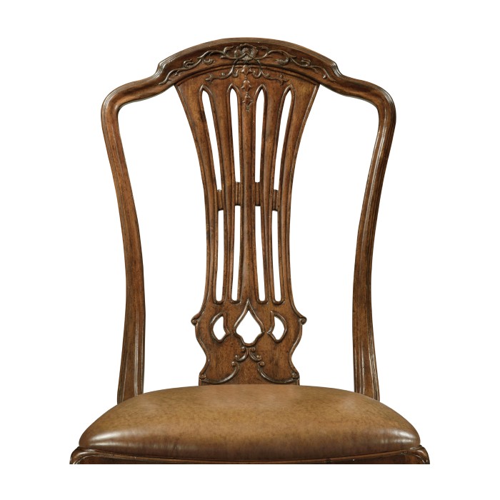 Mahogany Pierced Splat Back Side Chair