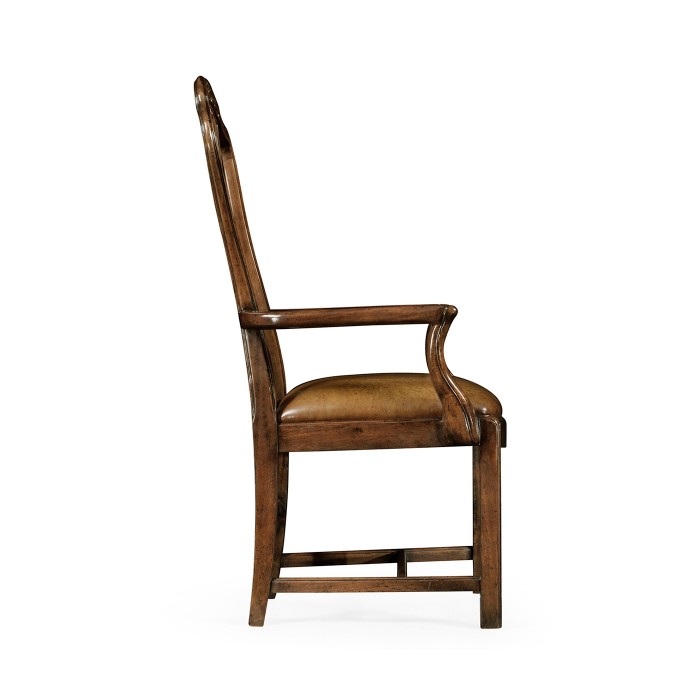 Mahogany Pierced Splat Back Arm Chair