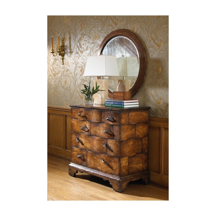 Rustic chest of four drawers heavy distress
