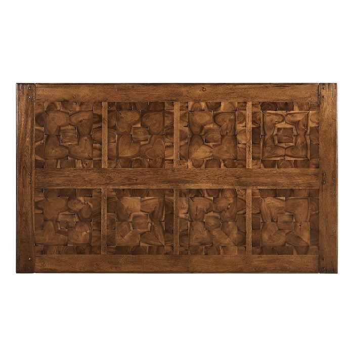 Walnut Rectangular Parquet Oyster Coffee Table