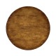 Walnut round side table with drawer