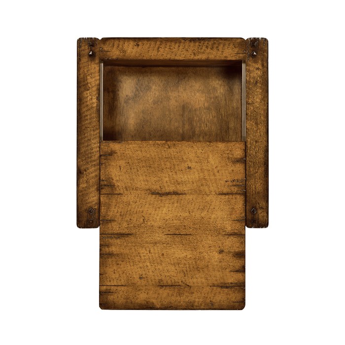 Walnut box on stand heavy distress