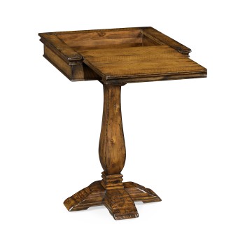 Walnut box on stand heavy distress