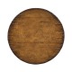 Walnut round lamp table heavy distress