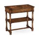 Rectangular oyster parquet side table